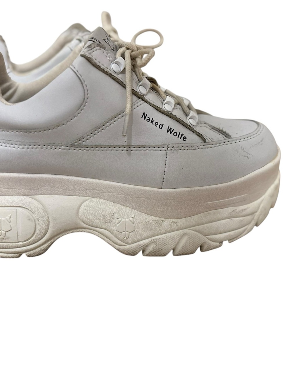 Naked Wolfe White Chunky Platform Sneakers 👟 - Picture 3 of 16